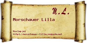 Morschauer Lilla névjegykártya
